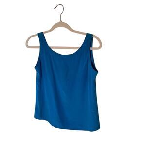 Ellen Tracy Silk Carribean Sz 8 Blouse Old Money Minimalist, Quiet Luxury